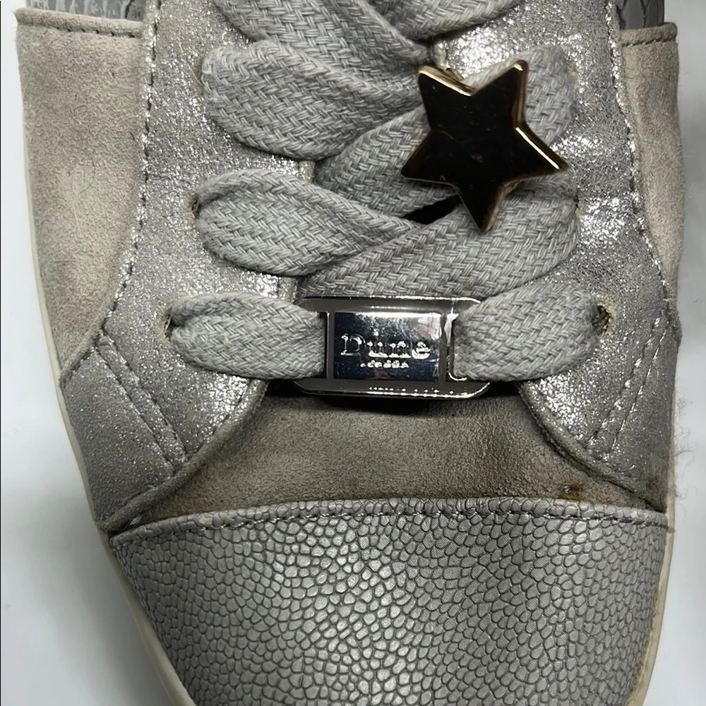 Dune London Gray Sneakers Suede Low-Top - Picture 12 of 13